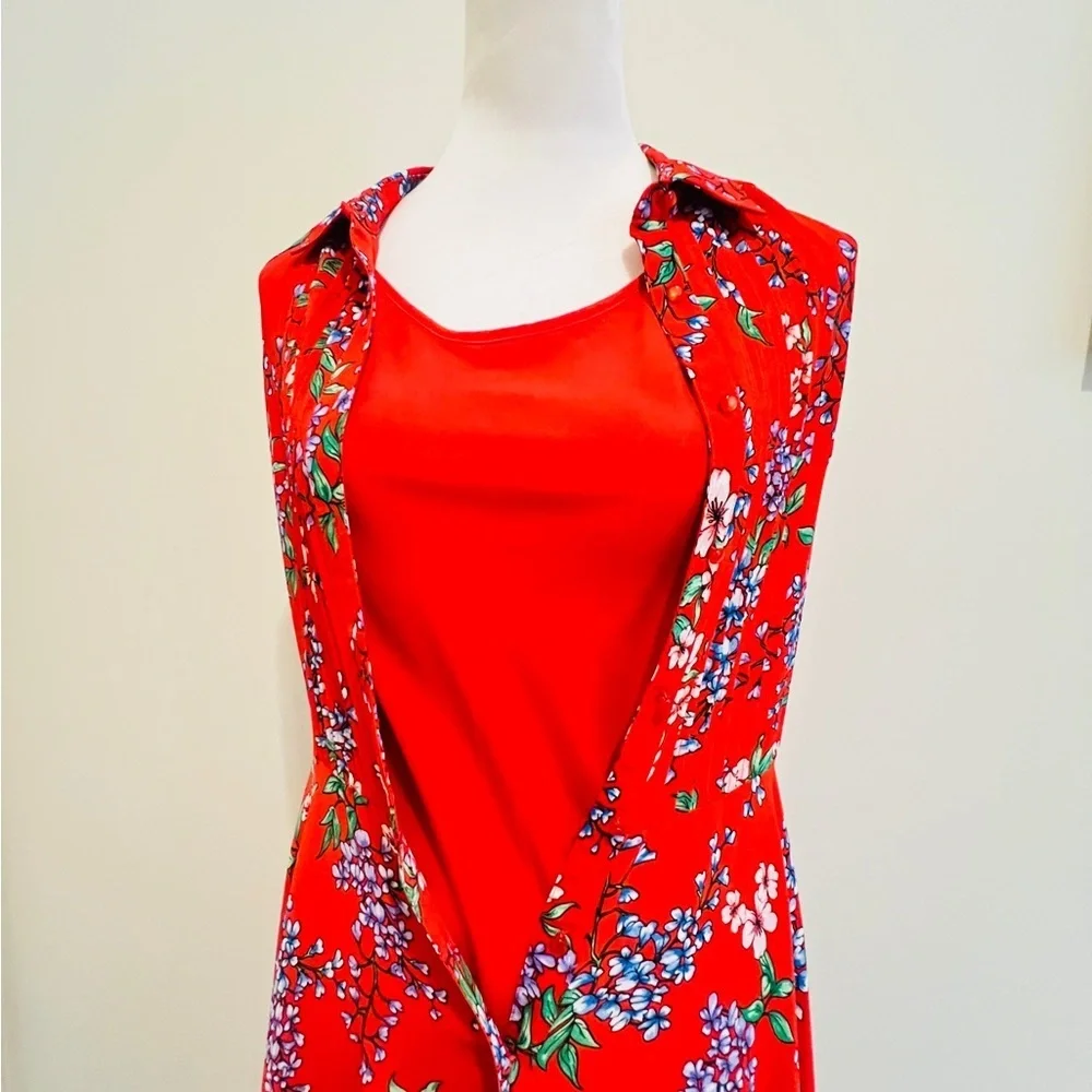 Nanette Lepore Red Floral dress - Picture 6 of 12